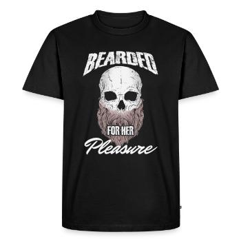 Homme barbu cadeau barbe moustaches barbu pour elle - T-shirt Premium bio Homme - noir - Devant - Nico (187cm)