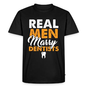 Dentistry Dentist Dental Student Humor Gift Real - Men's Premium Organic T-Shirt - black - Front - Nico (187cm)