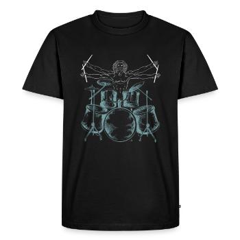 Drummers Music Lovers Rock Bands Drumming - T-shirt Premium bio Homme - noir - Devant - Nico (187cm)