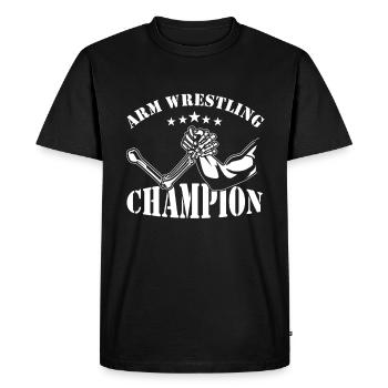 Arm Wrestling Art Arm Wrestle Cadeau - T-shirt Premium bio Homme - noir - Devant - Nico (187cm)