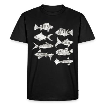 Fish Collection Vintage Fishes Gift Fishing Fish - T-shirt Premium bio Homme - noir - Devant - Nico (187cm)