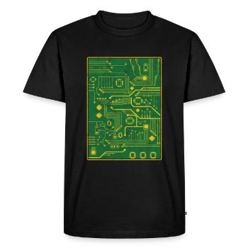 Circuit électrique électricien génial cadeau électrique - T-shirt Premium bio Homme - noir - Devant - Nico (187cm)