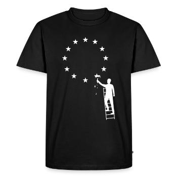Lustige Anti-EU-Politik der europäischen Flagge UK United - Männer Premium Bio T-Shirt - Schwarz - Vorne - Nico (187cm)