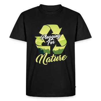 Jour de la Terre Environnement Mère Nature Cadeau recyclé - T-shirt Premium bio Homme - noir - Devant - Nico (187cm)