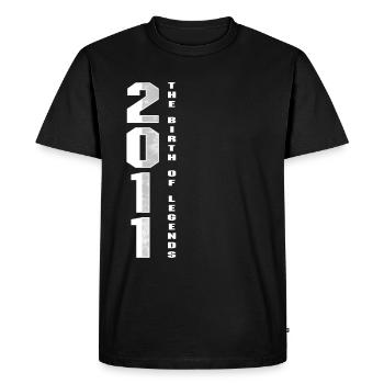 The Birth Of Legends 2011 9 th Birthday Gift - Men's Premium Organic T-Shirt - black - Front - Nico (187cm)
