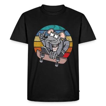 Rat rétro signe du zodiaque vintage année du cadeau Rat - T-shirt Premium bio Homme - noir - Devant - Nico (187cm)