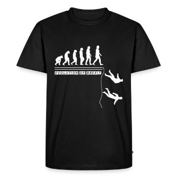 Évolution du Brexit British UK Europe Exit Gift - T-shirt Premium bio Homme - noir - Devant - Nico (187cm)