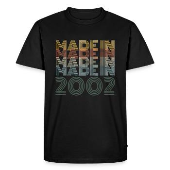 18 th Birthday Celebration Gift Retro Vintage - Men's Premium Organic T-Shirt - black - Front - Nico (187cm)