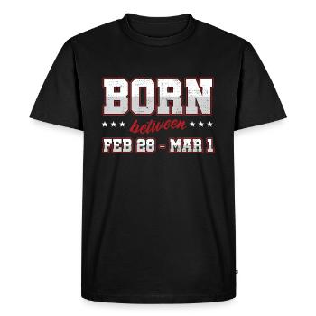 Leapling Leaper Birthday Leap Day Baby Feb 29 - Men's Premium Organic T-Shirt - black - Front - Nico (187cm)