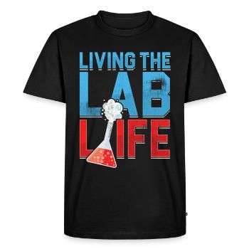 Living The Lab Life Medical Laboratory Lab - Men's Premium Organic T-Shirt - black - Front - Nico (187cm)