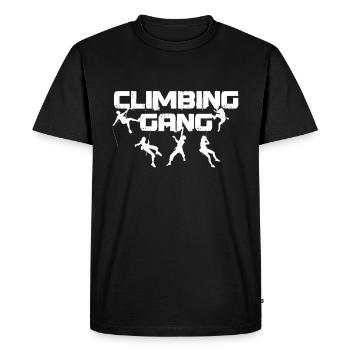 Rock Climbing Mountaineer Hiking Outdoor Activity - Men's Premium Organic T-Shirt - black - Front - Nico (187cm)