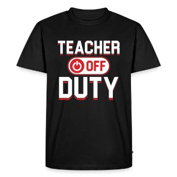 Cadeau d'école d'enseignement hors service - T-shirt Premium bio Homme - noir - Devant - Nico (187cm)