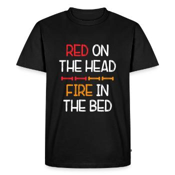 Red On The Head Redhead Red Hair Ginger Redheads - Men's Premium Organic T-Shirt - black - Front - Nico (187cm)