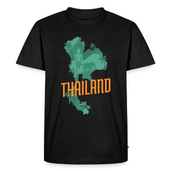 Voyageurs de voyage Elephant Country Tourist - T-shirt Premium bio Homme - noir - Devant - Nico (187cm)