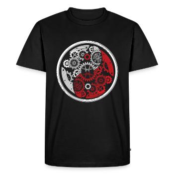 Tournevis ingénieur mécanicien Yin Yang Harmony - T-shirt Premium bio Homme - noir - Devant - Nico (187cm)