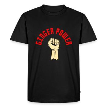 Ginger Power Red Hair Redhead Redheads Cadeau - T-shirt Premium bio Homme - noir - Devant - Nico (187cm)