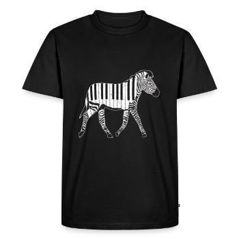 Zebra Piano Claviers Piano Joueur Pianiste - T-shirt Premium bio Homme - noir - Devant - Nico (187cm)
