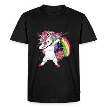 Paintball Licorne Paintball Joueur Paintball - T-shirt Premium bio Homme - noir - Devant - Nico (187cm)