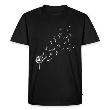 Notes de musique de pissenlit cadeau de pianiste joueur de piano - T-shirt Premium bio Homme - noir - Devant - Nico (187cm)