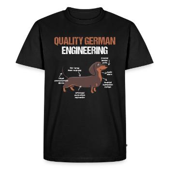 Dogs Animal Lovers Pets Doggie Canine Dachshund - Men's Premium Organic T-Shirt - black - Front - Nico (187cm)