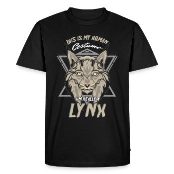 Lynx amant gros chat animal faune cadeau c'est - T-shirt Premium bio Homme - noir - Devant - Nico (187cm)