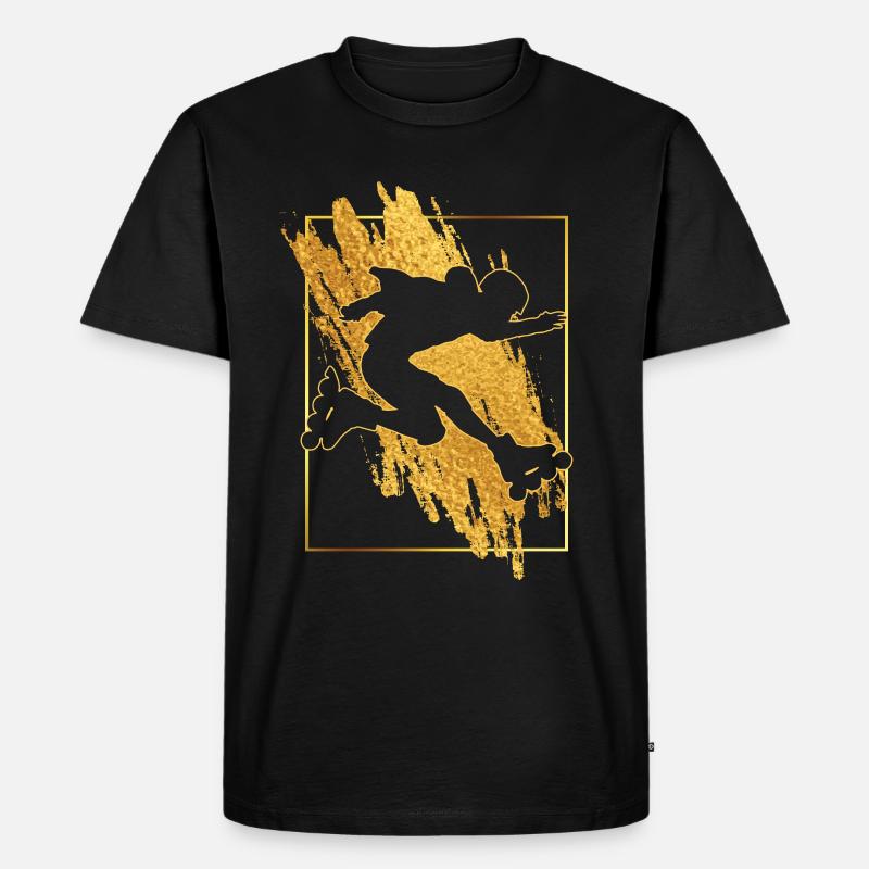 Inline Skater Rollerblading Rollschuhe - Männer Premium Bio T-Shirt - Schwarz