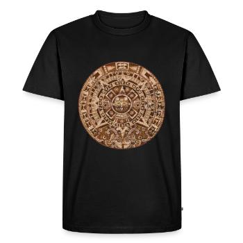 Calendrier Maya Culture Inca Aztec Civilisation - T-shirt Premium bio Homme - noir - Devant - Nico (187cm)