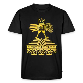 Aztec Bird Maya Inca Civilization Ancient Culture - Men's Premium Organic T-Shirt - black - Front - Nico (187cm)