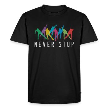 Never Stop Inline Skating Rollerblading Roller - Men's Premium Organic T-Shirt - black - Front - Nico (187cm)