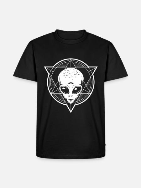 Alien Triangle Aliens UFO Believer Illuminati Gift - Men's Premium Organic T-Shirt - black