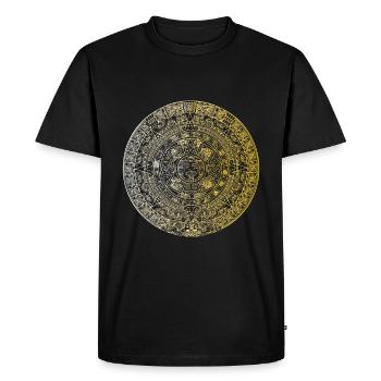 Mayan Calender Aztec Inca Culture Civilization - Men's Premium Organic T-Shirt - black - Front - Nico (187cm)