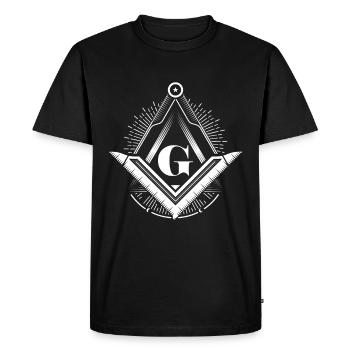 Illuminati Masonic Conspiracy Triangle Pyramid - Men's Premium Organic T-Shirt - black - Front - Nico (187cm)