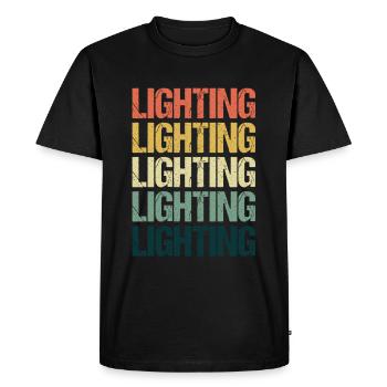 Lighting Engineer Equipment Light Music Band Gift - Men's Premium Organic T-Shirt - black - Front - Nico (187cm)