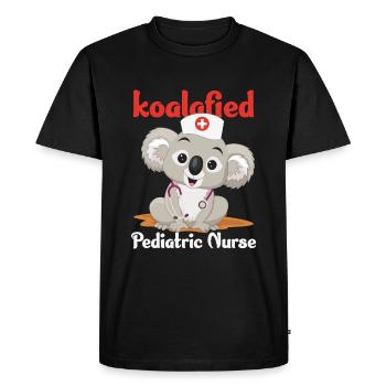Koalafied Pediatric Nurse Pediatrician Doctor Gift - Men's Premium Organic T-Shirt - black - Front - Nico (187cm)