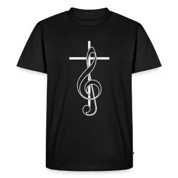 Clef Cross Church Choir Choir Choral Music Cadeau - T-shirt Premium bio Homme - noir - Devant - Nico (187cm)