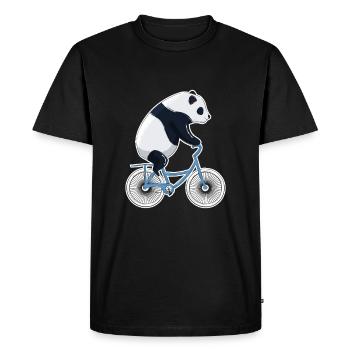 Panda Biking Mountain Bike Biker Bicycle BMX Cadeau - T-shirt Premium bio Homme - noir - Devant - Nico (187cm)
