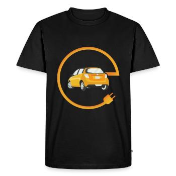 Cadeau d’automobile de conducteur de voiture électrique d’Ecar - T-shirt Premium bio Homme - noir - Devant - Nico (187cm)