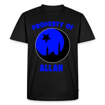 Property Of Allah Mosque Islam Religion Muslim - Men's Premium Organic T-Shirt - black - Front - Nico (187cm)