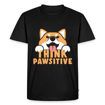 Pensez Pawsitive Shiba Inu Dog Pet Animal Gift - T-shirt Premium bio Homme - noir - Devant - Nico (187cm)