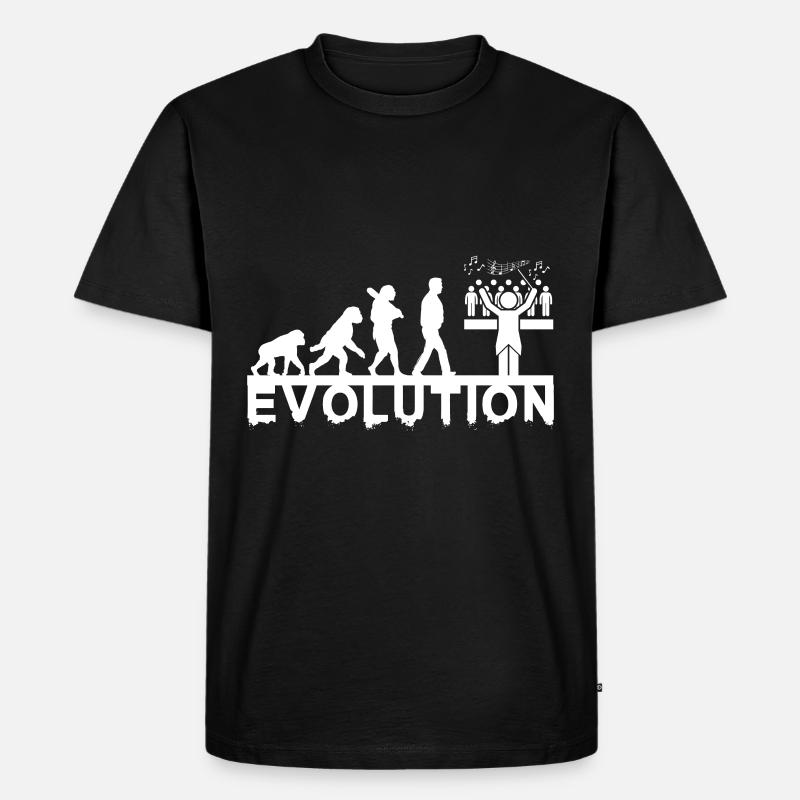 Chef de chœur Evolution Chorus Musique chorale Cadeau - T-shirt Premium bio Homme - noir