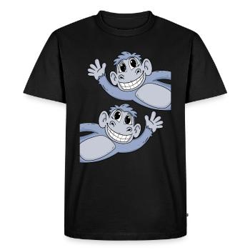 Singes singes - T-shirt Premium bio Homme - noir - Devant - Nico (187cm)