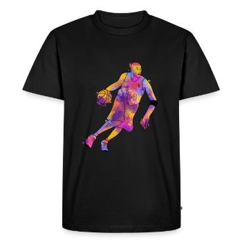 Basketball Gift for Training Tournament Sport - Men's Premium Organic T-Shirt - black - Front - Nico (187cm)