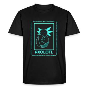Axolotl Streetwear Illustration Défenseur des droits des animaux Adolescents - T-shirt Premium bio Homme - noir - Devant - Nico (187cm)