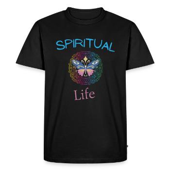 spiritual life - Men's Premium Organic T-Shirt - black - Front - Nico (187cm)