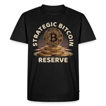 Bitcoin Design for BTC Fans - Men's Premium Organic T-Shirt - black - Front - Nico (187cm)