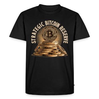 Bitcoin Design for BTC Fans - Men's Premium Organic T-Shirt - black - Front - Nico (187cm)