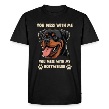 Chiens Rottweiler Amoureux des chiens - T-shirt Premium bio Homme - noir - Devant - Nico (187cm)