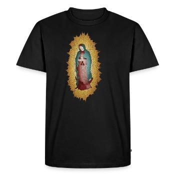 Mosaïque sainte Église icône De La Vierge Marie - T-shirt Premium bio Homme - noir - Devant - Nico (187cm)