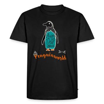 Pingouin new year hiver froid pingouin Gel neige - T-shirt Premium bio Homme - noir - Devant - Nico (187cm)