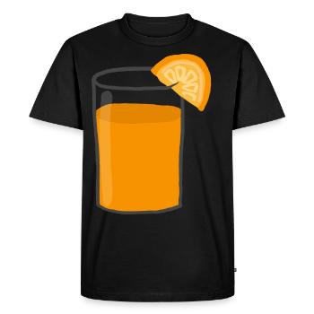 Jus d’orange - T-shirt Premium bio Homme - noir - Devant - Nico (187cm)